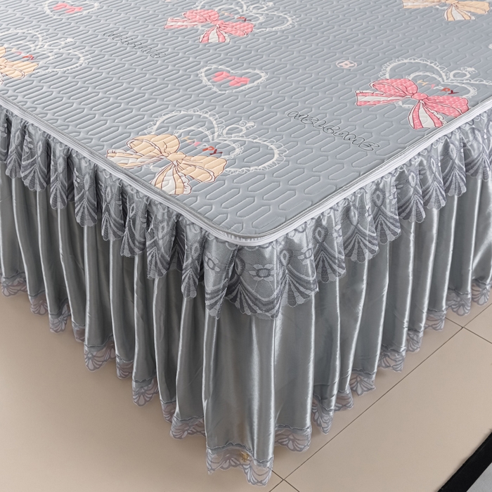 91家纺网 家纺一手货源 找家纺 （总）牵依 2025新款胶质可拆卸床裙凉席席子