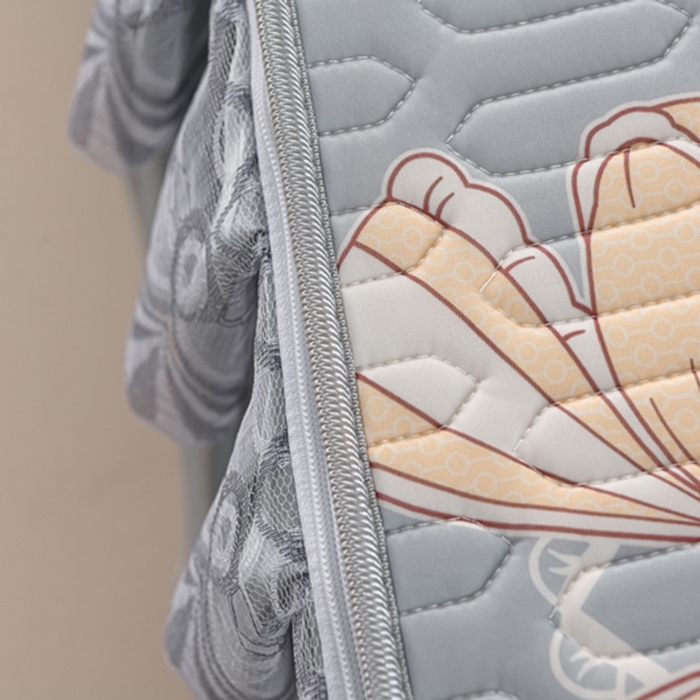 91家纺网 家纺一手货源 找家纺 牵依 2025新款胶质可拆卸床裙凉席席子 爱心蝴蝶结