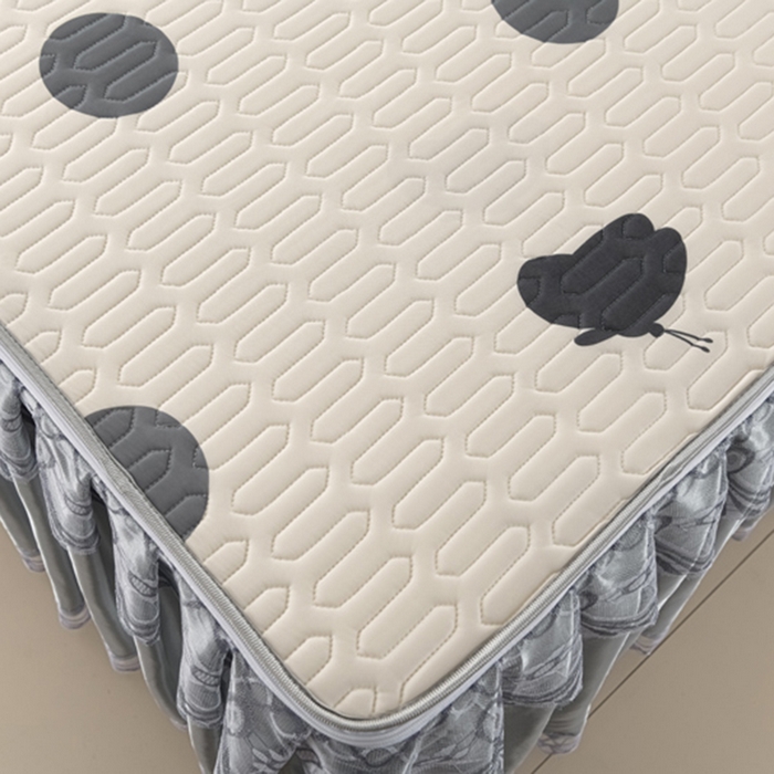 91家纺网 家纺一手货源 找家纺 牵依 2025新款胶质可拆卸床裙凉席席子 蝴蝶飞舞