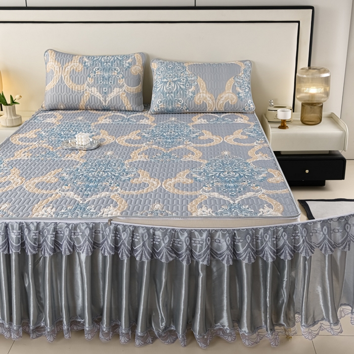 牵依 2025新款胶质可拆卸床裙凉席席子 克拉恋人