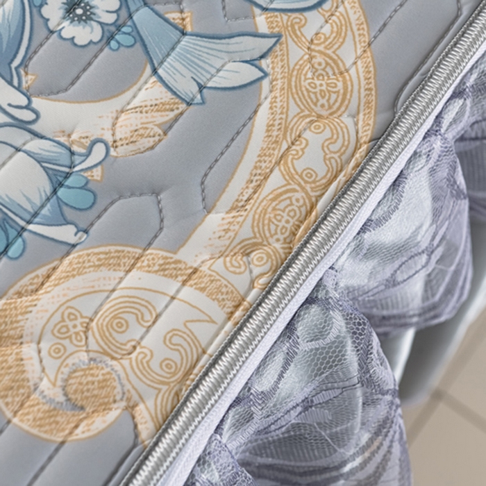 91家纺网 家纺一手货源 找家纺 牵依 2025新款胶质可拆卸床裙凉席席子 克拉恋人