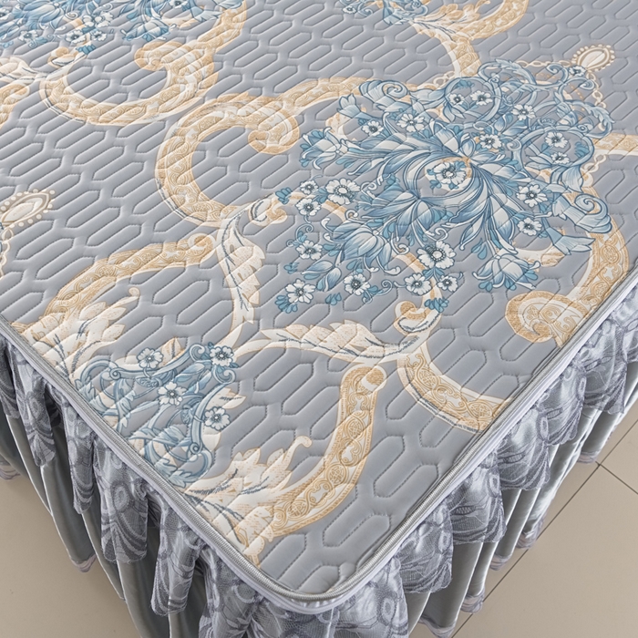 91家纺网 家纺一手货源 找家纺 牵依 2025新款胶质可拆卸床裙凉席席子 克拉恋人