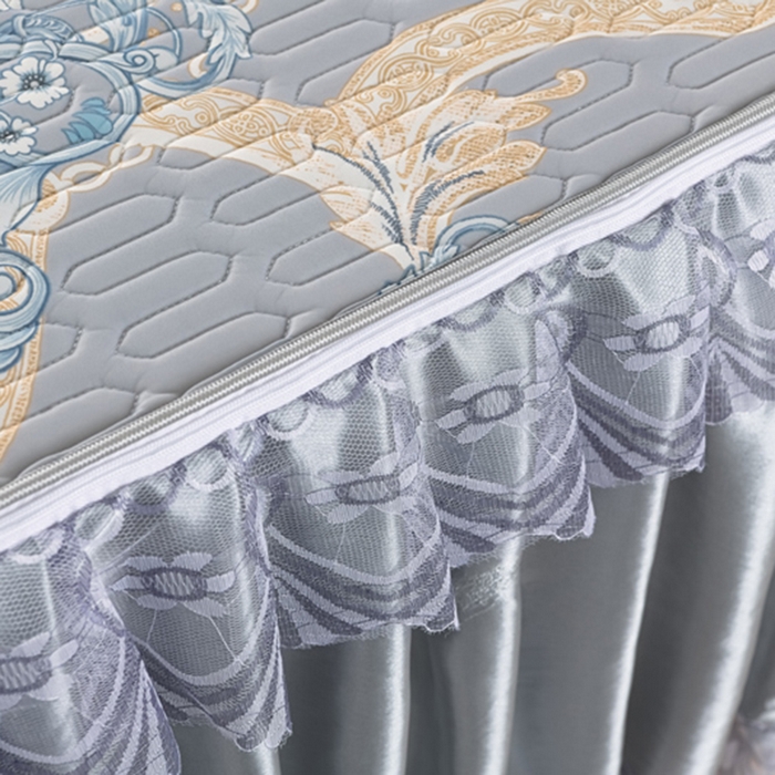 91家纺网 家纺一手货源 找家纺 牵依 2025新款胶质可拆卸床裙凉席席子 克拉恋人