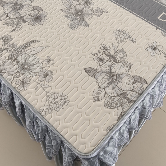 91家纺网 家纺一手货源 找家纺 牵依 2025新款胶质可拆卸床裙凉席席子 米亚花朵