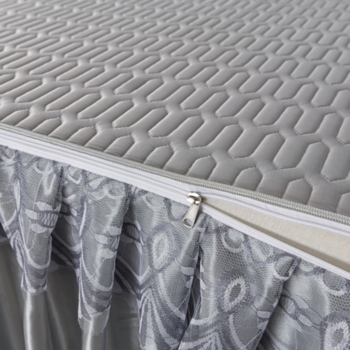 91家纺网 家纺一手货源 找家纺 牵依 2025新款胶质可拆卸床裙凉席席子 绅士灰