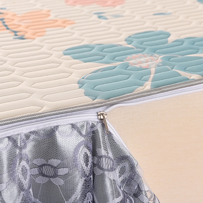 91家纺网 家纺一手货源 找家纺 牵依 2025新款胶质可拆卸床裙凉席席子 夏日如花