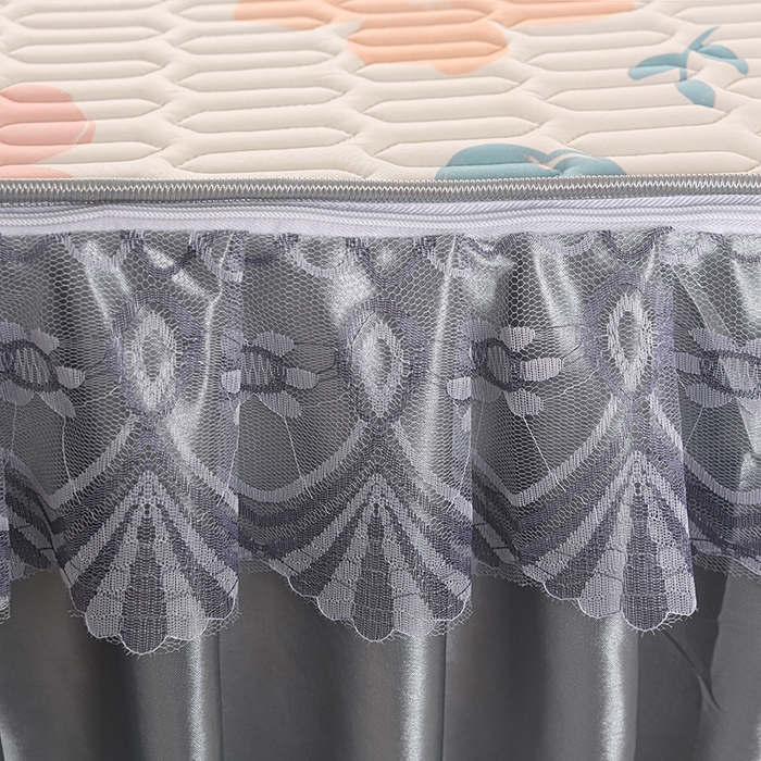 91家纺网 家纺一手货源 找家纺 牵依 2025新款胶质可拆卸床裙凉席席子 夏日如花