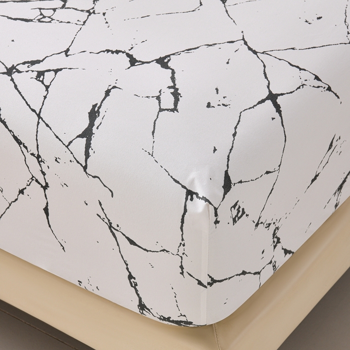 91家纺网 家纺一手货源 找家纺 推推家纺 2025新款防水印花单品床笠  抽象派