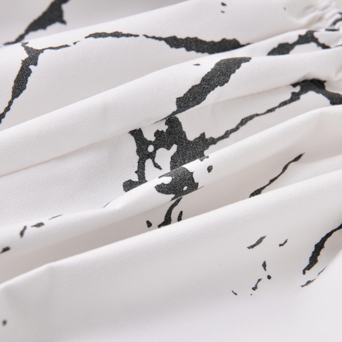 91家纺网 家纺一手货源 找家纺 推推家纺 2025新款防水印花单品床笠  抽象派