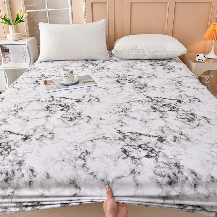 91家纺网 家纺一手货源 找家纺 推推家纺 2025新款防水印花单品床笠  空城