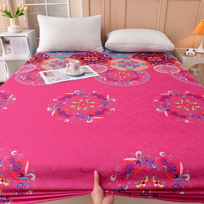 91家纺网 家纺一手货源 找家纺 推推家纺 2025新款防水印花单品床笠  幸福