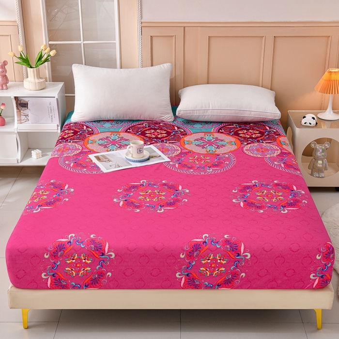 91家纺网 家纺一手货源 找家纺 推推家纺 2025新款防水印花单品床笠  幸福