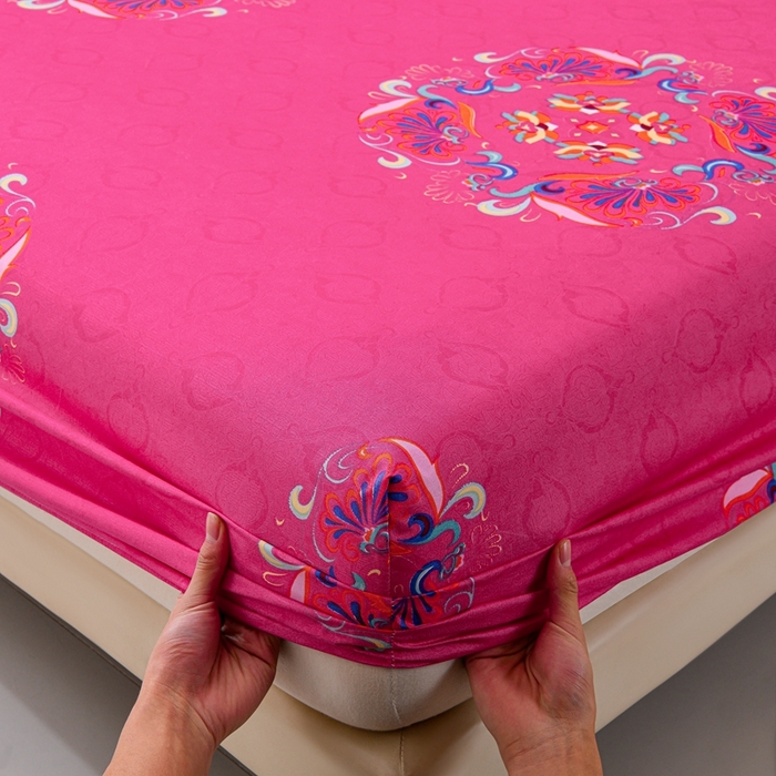 91家纺网 家纺一手货源 找家纺 推推家纺 2025新款防水印花单品床笠  幸福