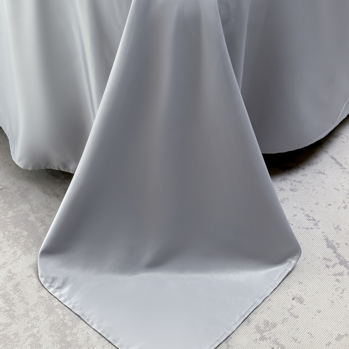 91家纺网 家纺一手货源 找家纺 狂想家 2025春夏新款亮丝提花系列四件套 洛莉高级灰