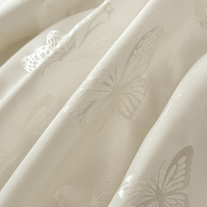 91家纺网 家纺一手货源 找家纺 狂想家 2025春夏新款亮丝提花系列四件套 洛莉奶昔白