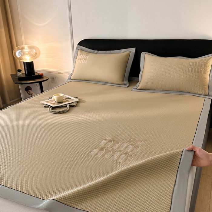 91家纺网 家纺一手货源 找家纺 （总）慕尚家纺 2025新款PE刺绣款minmin&ysl凉感席席子凉席