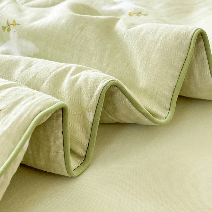 91家纺网 家纺一手货源 找家纺 （总）慕尚家纺 2025新款全棉纯棉双层纱夏被夏凉被空调被四件套