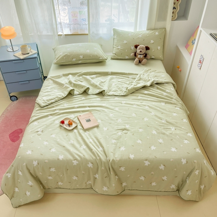 91家纺网 家纺一手货源 找家纺 （总）慕尚家纺 2025新款全棉纯棉双层纱夏被夏凉被空调被四件套