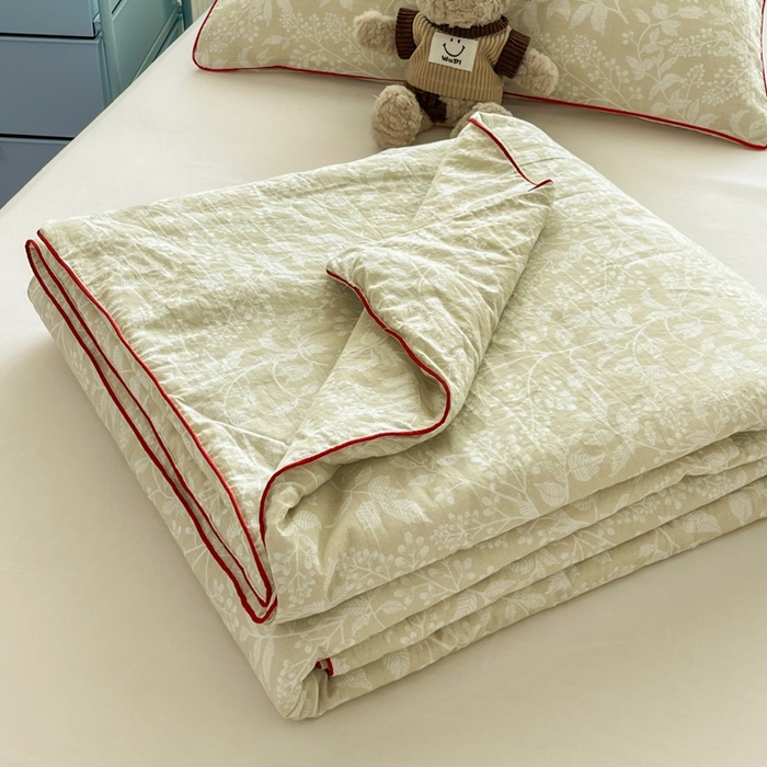 91家纺网 家纺一手货源 找家纺 （总）慕尚家纺 2025新款全棉纯棉双层纱夏被夏凉被空调被四件套