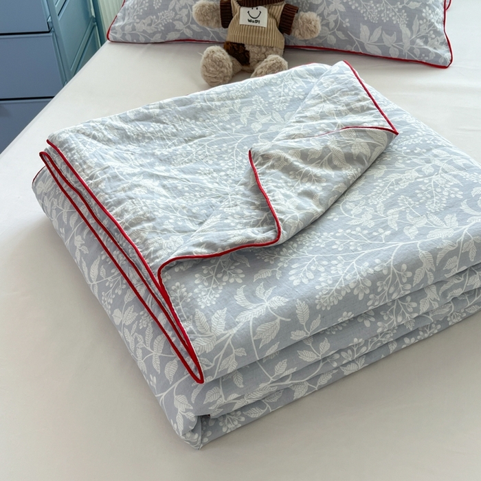 91家纺网 家纺一手货源 找家纺 （总）慕尚家纺 2025新款全棉纯棉双层纱夏被夏凉被空调被四件套