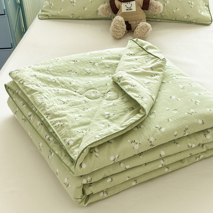 91家纺网 家纺一手货源 找家纺 （总）慕尚家纺 2025新款全棉纯棉双层纱夏被夏凉被空调被四件套