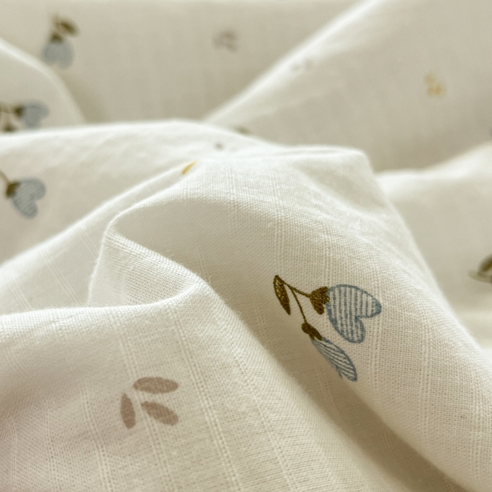 91家纺网 家纺一手货源 找家纺 慕尚家纺 2025新款全棉纯棉双层纱夏被夏凉被空调被四件套 花坊米白