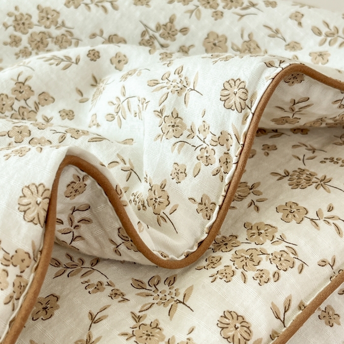 91家纺网 家纺一手货源 找家纺 慕尚家纺 2025新款全棉纯棉双层纱夏被夏凉被空调被四件套 觅春