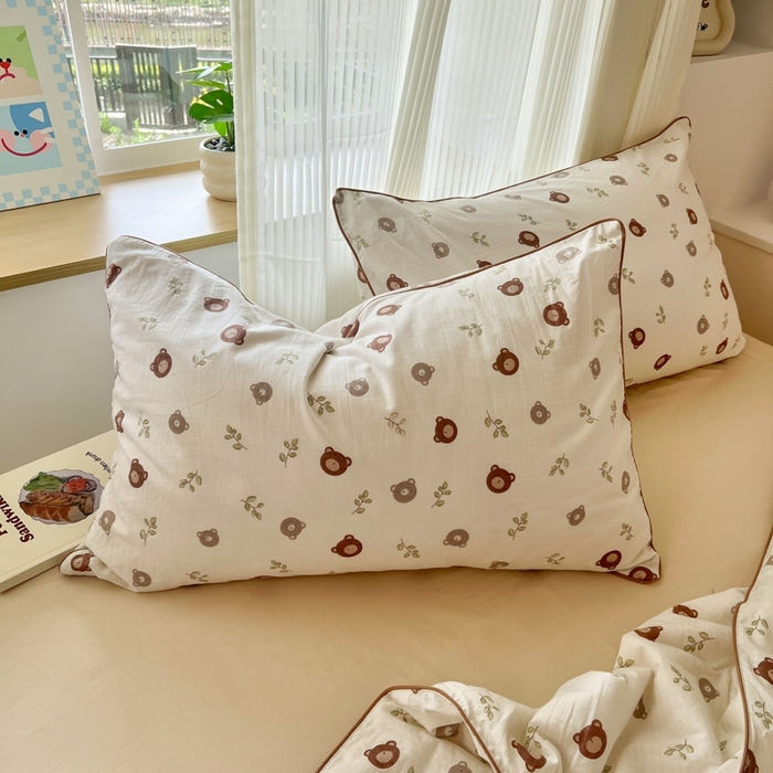 91家纺网 家纺一手货源 找家纺 慕尚家纺 2025新款全棉纯棉双层纱夏被夏凉被空调被四件套 皮卡熊