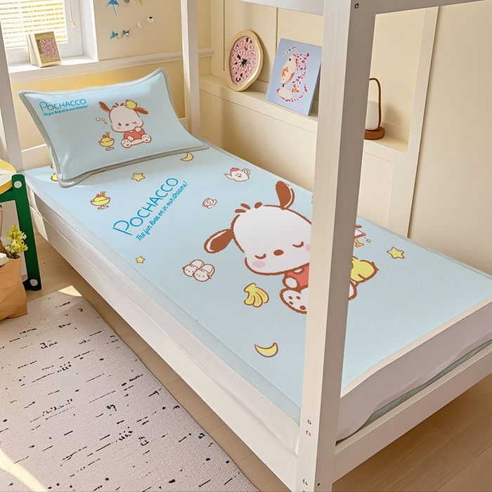 91家纺网 家纺一手货源 找家纺 （总）博雅 2025春夏新款学生宿舍床三丽鸥冰丝凉席席子