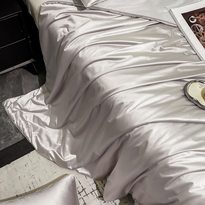 91家纺网 家纺一手货源 找家纺 佳居缘 2025春夏新款透爽冰肌7A抗菌美 肤锦氨夏被夏凉被空调被 银河灰