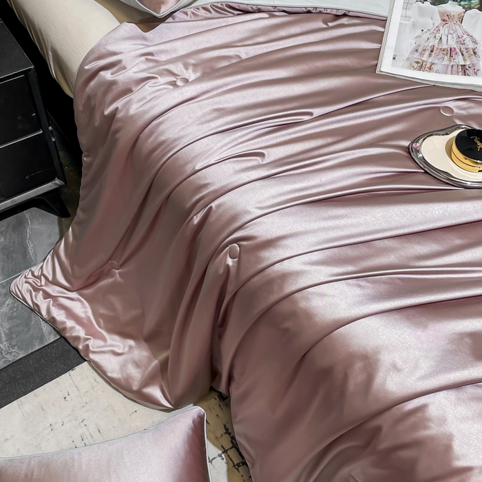 91家纺网 家纺一手货源 找家纺 佳居缘 2025春夏新款透爽冰肌7A抗菌美 肤锦氨夏被夏凉被空调被 樱草紫