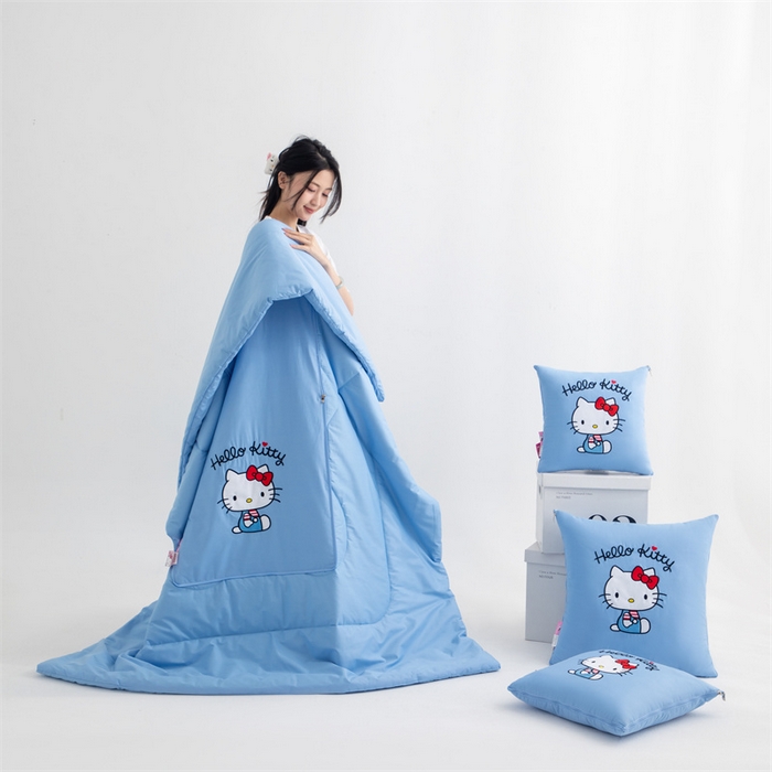 91家纺网 家纺一手货源 找家纺 照世家纺 2025新款全棉纯棉三丽鸥抱枕被【券后控价不低于：78/99/129/149/179】 凯蒂猫