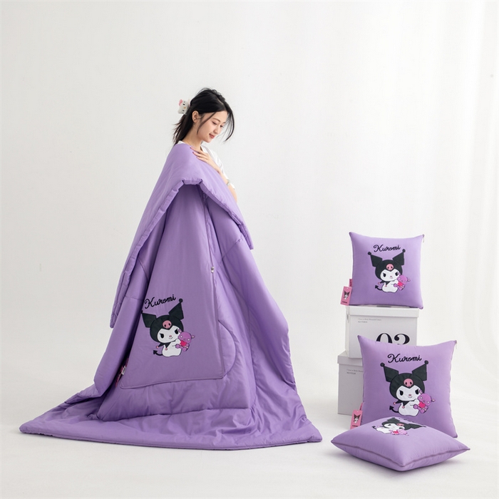 91家纺网 家纺一手货源 找家纺 照世家纺 2025新款全棉纯棉三丽鸥抱枕被【券后控价不低于：78/99/129/149/179】 库洛米