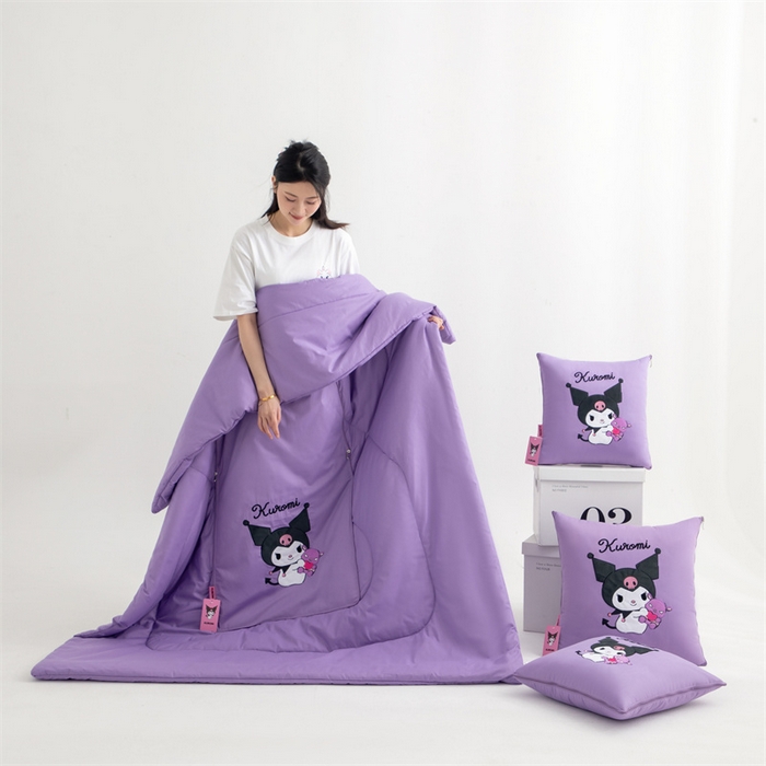 91家纺网 家纺一手货源 找家纺 照世家纺 2025新款全棉纯棉三丽鸥抱枕被【券后控价不低于：78/99/129/149/179】 库洛米