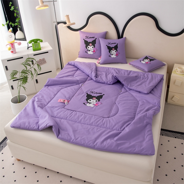 91家纺网 家纺一手货源 找家纺 照世家纺 2025新款全棉纯棉三丽鸥抱枕被【券后控价不低于：78/99/129/149/179】 库洛米