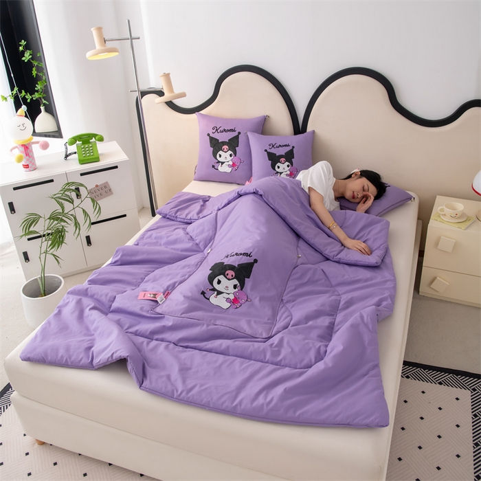 91家纺网 家纺一手货源 找家纺 照世家纺 2025新款全棉纯棉三丽鸥抱枕被【券后控价不低于：78/99/129/149/179】 库洛米