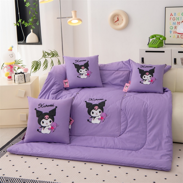 91家纺网 家纺一手货源 找家纺 照世家纺 2025新款全棉纯棉三丽鸥抱枕被【券后控价不低于：78/99/129/149/179】 库洛米