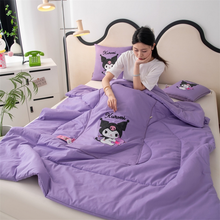 91家纺网 家纺一手货源 找家纺 照世家纺 2025新款全棉纯棉三丽鸥抱枕被【券后控价不低于：78/99/129/149/179】 库洛米