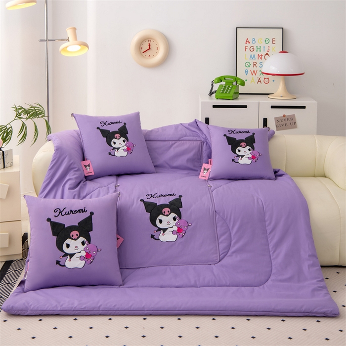 91家纺网 家纺一手货源 找家纺 照世家纺 2025新款全棉纯棉三丽鸥抱枕被【券后控价不低于：78/99/129/149/179】 库洛米