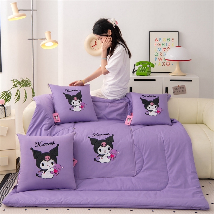 91家纺网 家纺一手货源 找家纺 照世家纺 2025新款全棉纯棉三丽鸥抱枕被【券后控价不低于：78/99/129/149/179】 库洛米