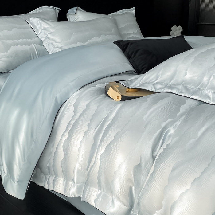 91家纺网 家纺一手货源 找家纺 （总）爱彼家纺 2025夏季新款高端水洗冰丝提花四件套