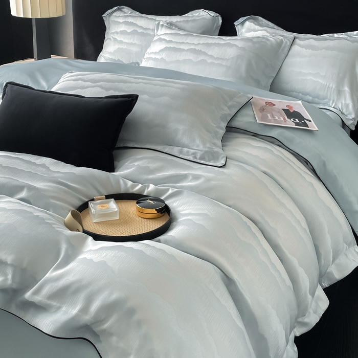 91家纺网 家纺一手货源 找家纺 （总）爱彼家纺 2025夏季新款高端水洗冰丝提花四件套