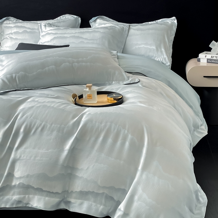 91家纺网 家纺一手货源 找家纺 （总）爱彼家纺 2025夏季新款高端水洗冰丝提花四件套