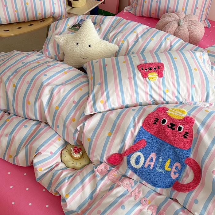 91家纺网 家纺一手货源 找家纺 时年家纺 2025新款全棉印花卡通毛巾绣系列套件 充值会员优惠5元 茶杯兔