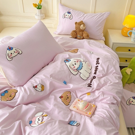 91家纺网 家纺一手货源 找家纺 （总）焱博2025新款13372全棉毛巾绣四件套