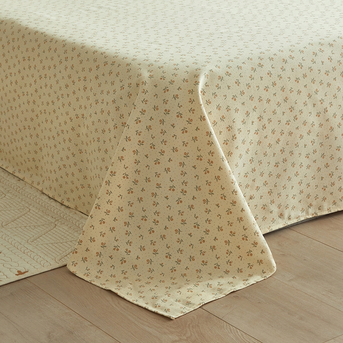 91家纺网 家纺一手货源 找家纺 怡家居 2025新款全棉老粗布床单床笠三件套 星语