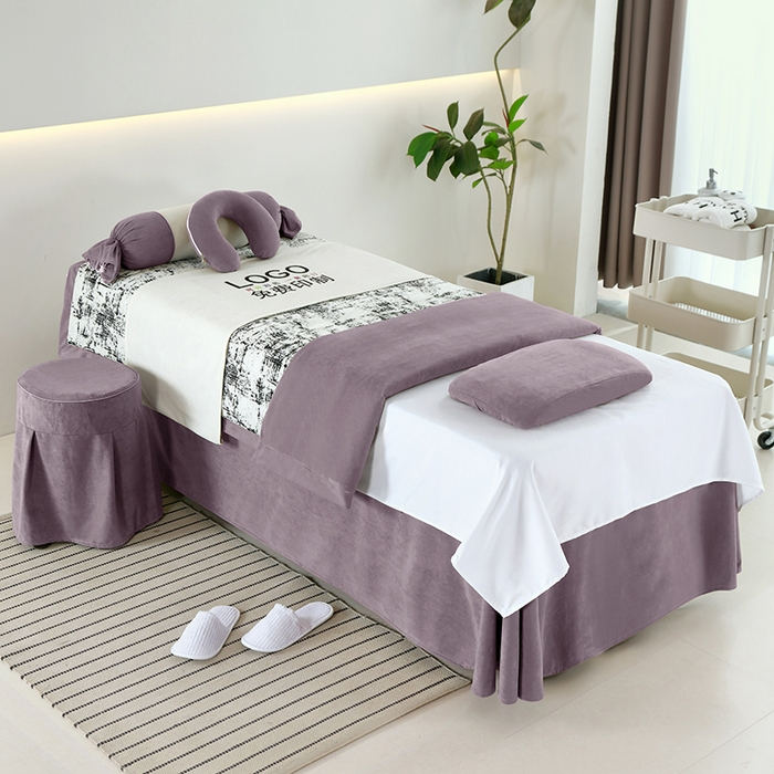 91家纺网 家纺一手货源 找家纺 琪宝阁  2025新款天使之爱床罩四件套多件套 紫粉