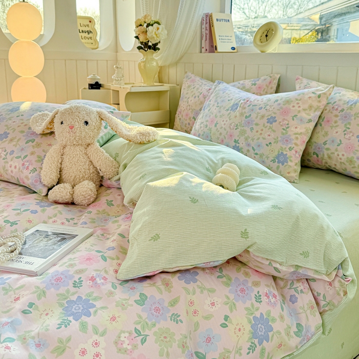 91家纺网 家纺一手货源 找家纺 黑马家居 2025新款全棉喷气13070印花单被套 缤纷花海