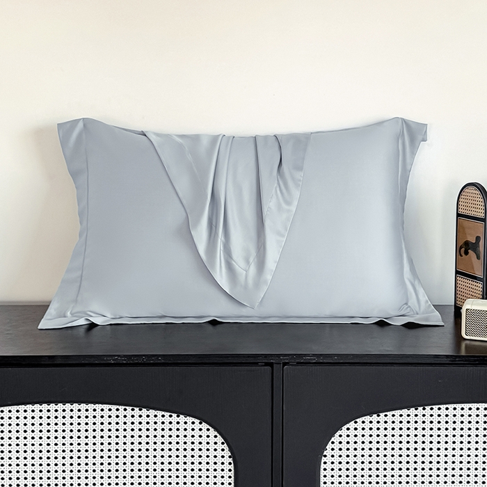 91家纺网 家纺一手货源 找家纺 金喜 2025新款LF级60支莱赛尔天丝枕套宽边枕套 雾兰