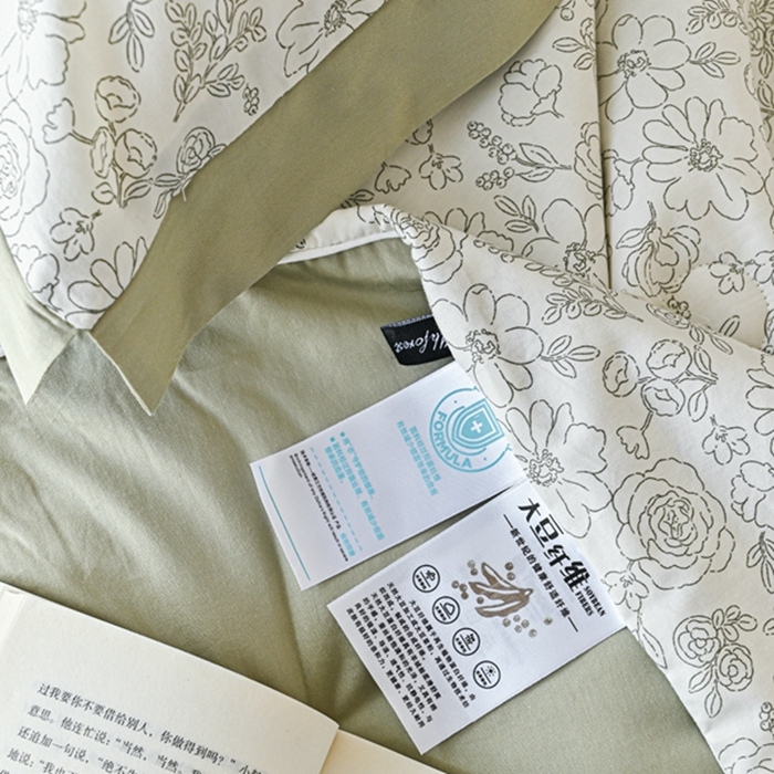 91家纺网 家纺一手货源 找家纺 金喜 2025新款天丝棉大豆印花夏凉被夏被四件套 墨花